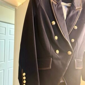 Chic Black Double-Breasted Women's Blazer